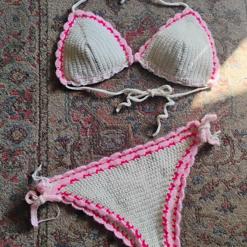 Crocheted Hello Kitty Inspired Bikini